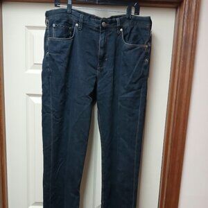 Tommy Bahama Mens 36x32 Standard Fit Dark Wash Blue Jeans Cotton/Tencel